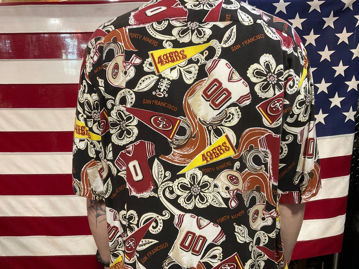 San Francisco 49ers NFL Vintage 90's Rayon Printed Mens Shirt By Sun & –  American Vintage Clothing Co.