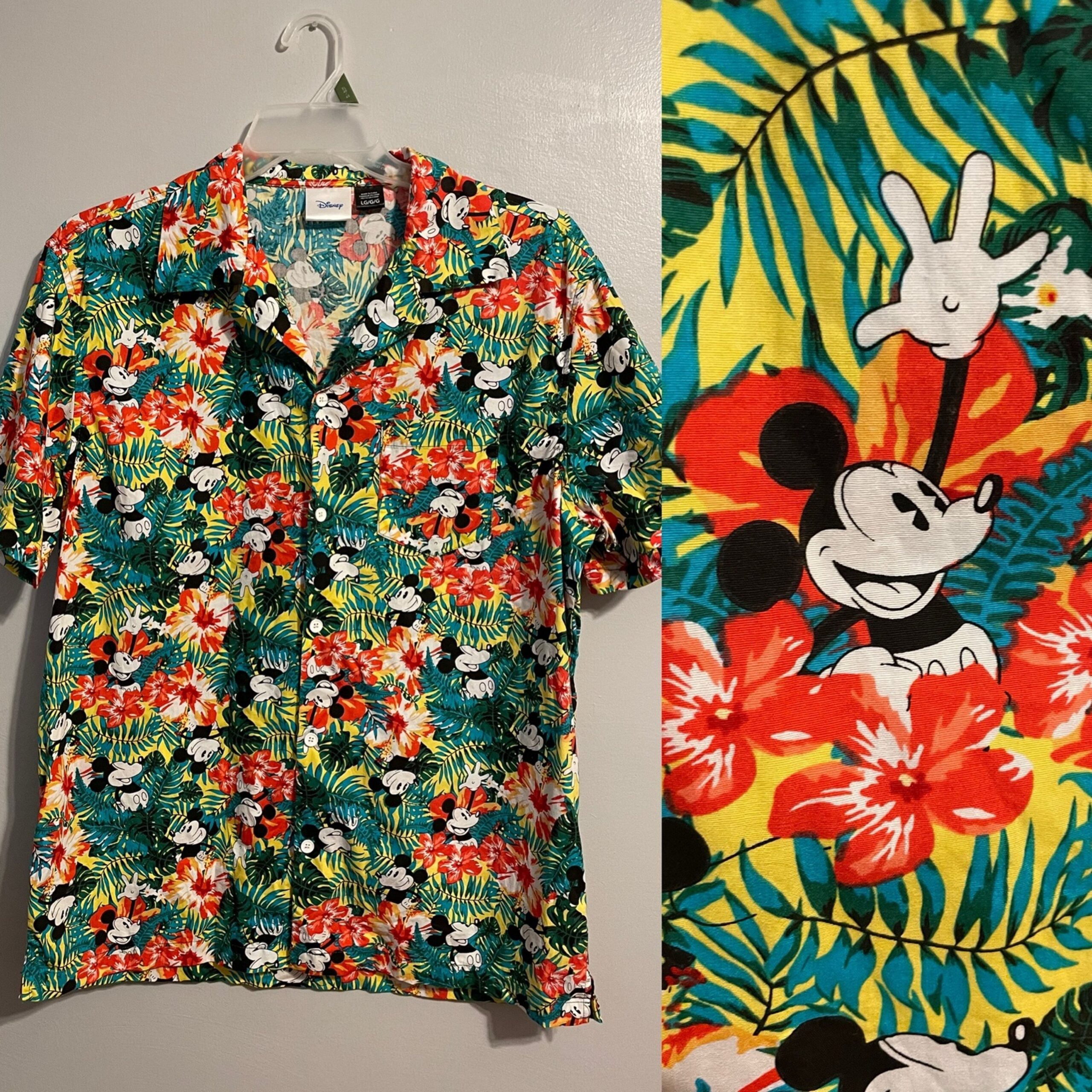 Disney Tropical Print Shirts for Men | Mercari