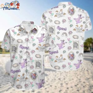 Disney Figment Hawaiian Button Down Shirt Unisex Adults S 5xl 1 1