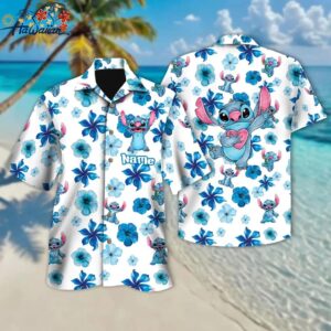 Stitch Aloha Hawaiian Button Down Shirt Unisex Adults S 5xl 1