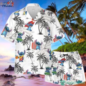 Stitch Hawaiian Button Down Shirt Unisex Adults S 5xl 1 1