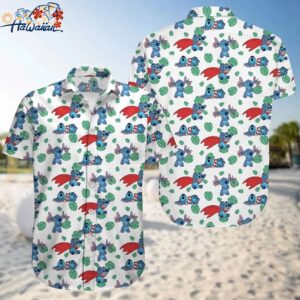 Stitch Hawaiian Button Down Shirt Unisex Adults S 5xl 1 5