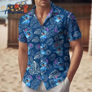 Stitch Tropical Hawaiian Button Down Shirt Unisex Adults S 5xl 1