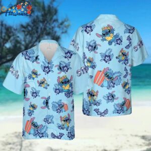 Tropical Stitch Hawaiian Button Down Shirt Unisex Adults S 5xl 1