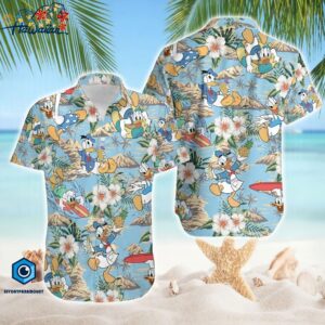 Donald Duck Hawaiian Button Down Shirt Unisex Adults S 5xl 1