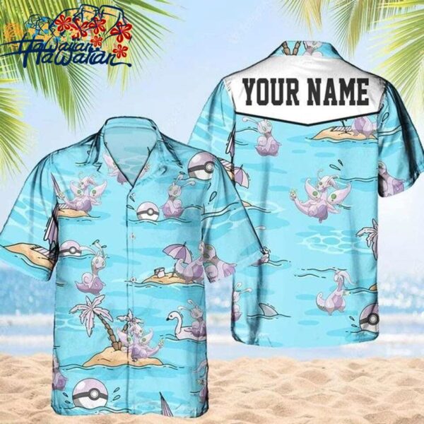 Custom Pkm Goomy Hawaiian Pattern Hawaii Shirt Aloha Anime Sliggoo Button Up Sh 1