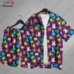 Friends Bulbasaur Squirtle Hawaiian Anime Button up Shirt Squirtle Bulbasaur 1