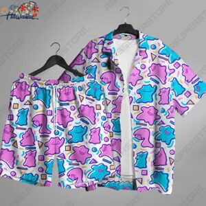 Ditto Hawaiian Button up Shirt Ditto Ghost Shirt Gift 1