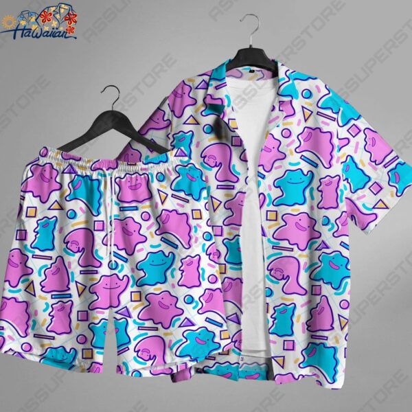 Ditto Hawaiian Button up Shirt Ditto Ghost Shirt Gift 1