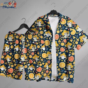 Jirachi Hawaiian Shirt Yellow Jirachi Love You Button Up Shirt Gift 1