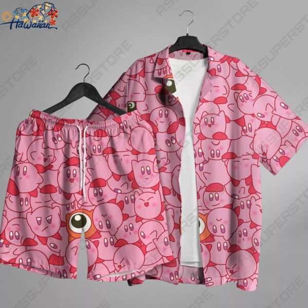 Kirby Hawaiian Button up Shirt Anime Hawaii Shirt Gift 1