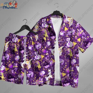 Arceus Hawaiian Shirt Button up Shirt Japanese Anime Hawaiian Shirt Arceus 1