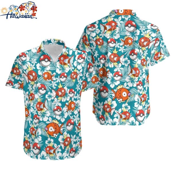 Magikarp Ghost Hawaiian Shirt Button Up Shirt Magikarp Ghost Birthday Shirt 1