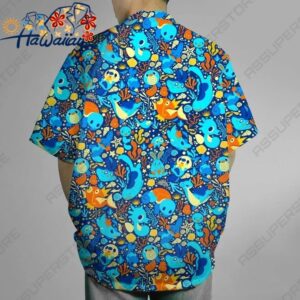 Magikarp Lapras Hawaiian Button Up Shirt Lapras Hawaii Shirt Magikarp Shirt Gift 2