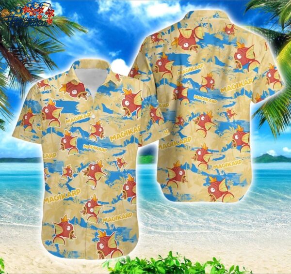 P0kemon Magikarp Hawaiian Shirt Magikarp Button Up Shirt Magikarp Aloha Shirt 1