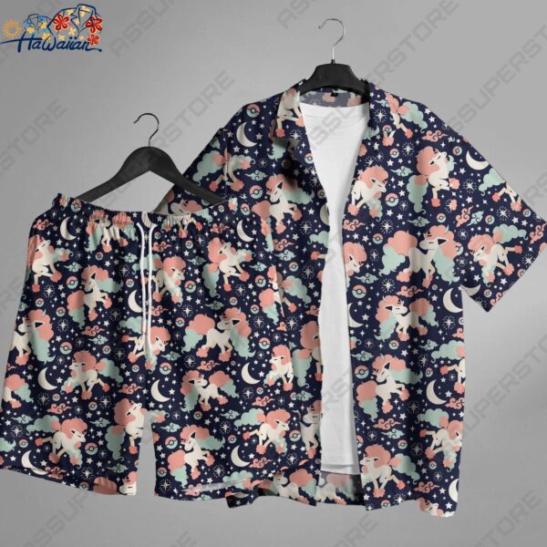 Ponyta Hawaiian Shirt Galarian Ponyta Button Up Shirt Gift 1