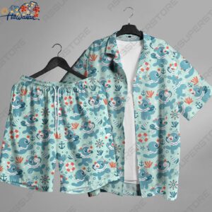 Popplio Hawaiian Shirt Summer Hawaii Set Water Popplio Button Up Shirt Japanese 1