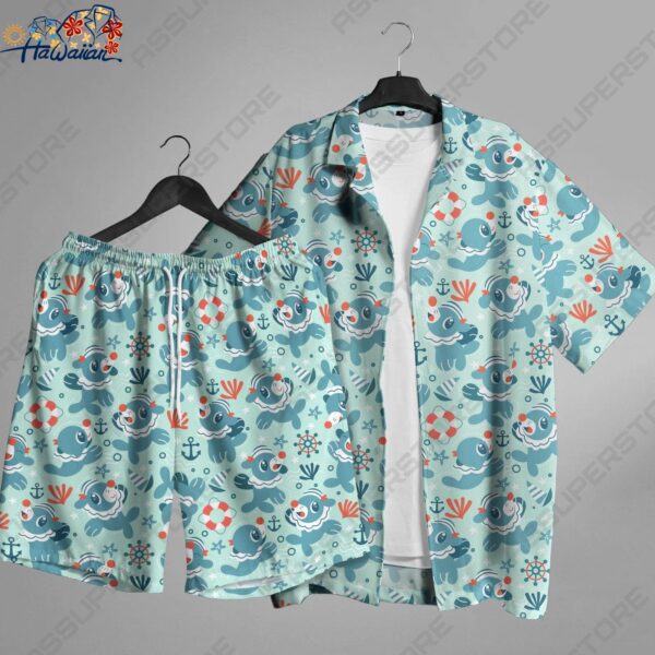 Popplio Hawaiian Shirt Summer Hawaii Set Water Popplio Button Up Shirt Japanese 1