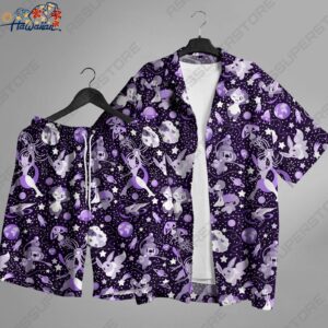 Psychic Mewtwo Hawaiian Button up Shirt Mewtwo Button up Shirt Gift 1
