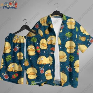 Psyduck Hawaii Button Up Shirt Summer Hawaii Shirt Psyduck Hawaiian Shirt Gifts 1