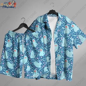 Quagsire Hawaiian Shirt Quagsire Anime Shirt Button Up Shirt Gift 1
