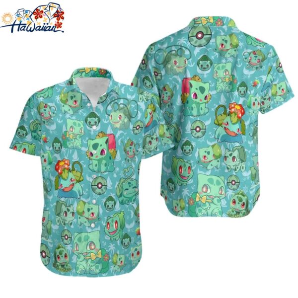 Bulbasaur Pattern Hawaiian Shirt Bulbasaur Tropical Birthday Summer Shirt Gift 1
