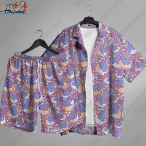 Water Mudkip Hawaiian Button up Shirt Fun Summer Shirt Mudkip Shirt Gift 1