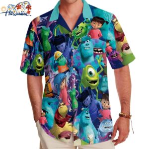 Monster Inc Hawaiian Button Down Shirt Unisex Adults S 5xl 1