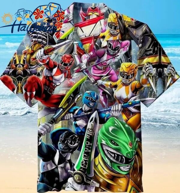 Man Power Ranger Hawaiian Shirt Power Ranger Short Sleeve Gift For Fans 1