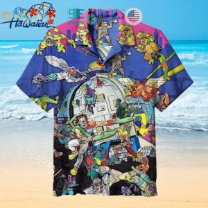 Ninja Turtles Hawaiian Button Down Shirt Unisex Adults S 5xl 1