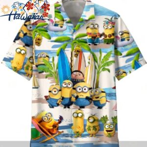 Summer Beach Minion Hawaiian Shirt Short Sleeves Unisex S 5xl 1
