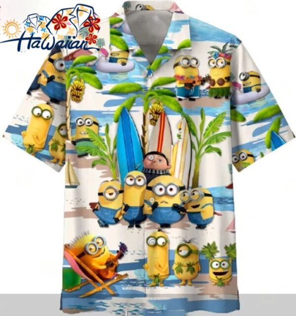 Summer Beach Minion Hawaiian Shirt Short Sleeves Unisex S 5xl 1