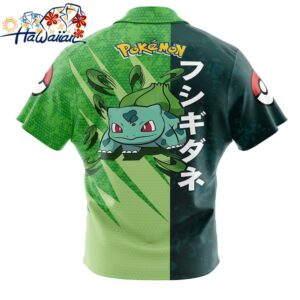 Bulbasaur Attack Pokemon Button Up Hawaiian Shirt 2 1