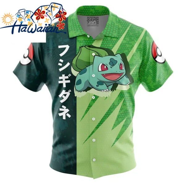 Bulbasaur Attack Pokemon Button Up Hawaiian Shirt S 1 1