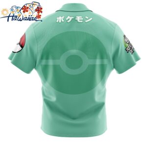 Bulbasaur Face Pokemon Button Up Hawaiian Shirt 2 1