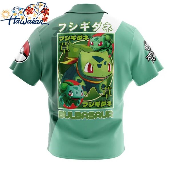 Bulbasaur Pokemon Button Up Hawaiian Shirt 2 1