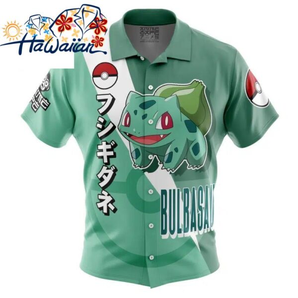 Bulbasaur Pokemon Button Up Hawaiian Shirt S 1 1