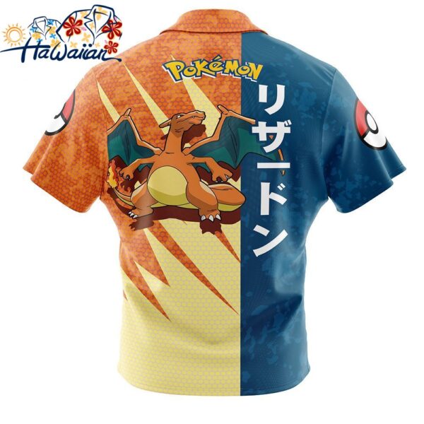 Charizard Attack Pokemon Button Up Hawaiian Shirt 2 1