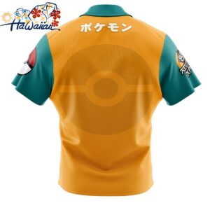 Charizard Face Pokemon Button Up Hawaiian Shirt 2 1