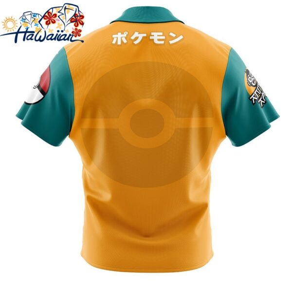 Charizard Face Pokemon Button Up Hawaiian Shirt 2 1