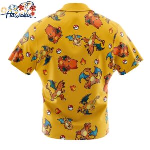 Charizard Pattern Pokemon Button Up Hawaiian Shirt 2 1