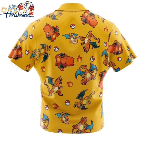 Charizard Pattern Pokemon Button Up Hawaiian Shirt 2 1