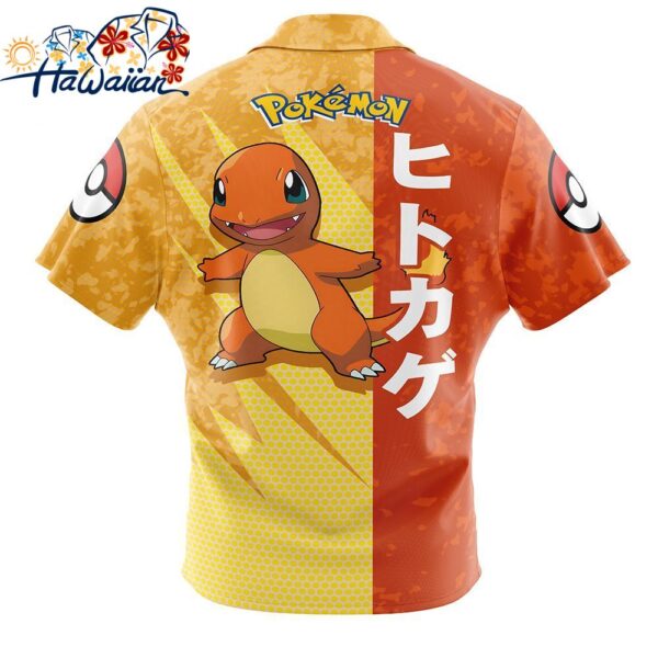Charmander Attack Pokemon Button Up Hawaiian Shirt 2 1