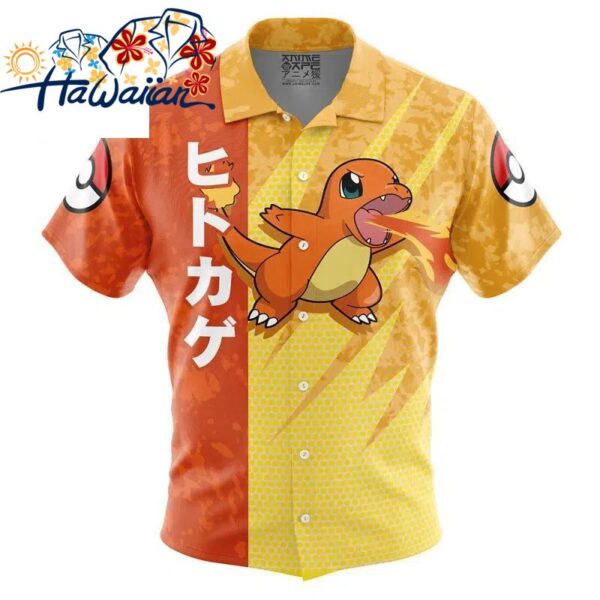 Charmander Attack Pokemon Button Up Hawaiian Shirt S 1 1