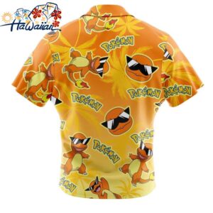 Charmander Pokemon Alolan Style Button Up Hawaiian Shirt 2 1