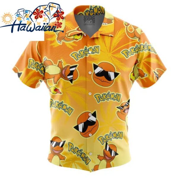 Charmander Pokemon Alolan Style Button Up Hawaiian Shirt S 1 1