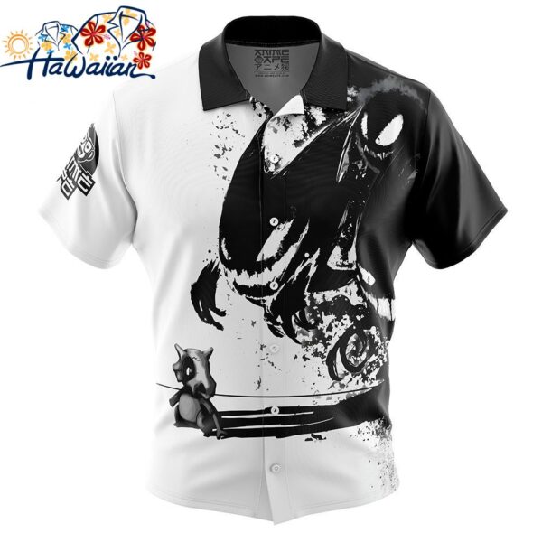 Cubone and the Ghosts Pokemon Button Up Hawaiian Shirt 1