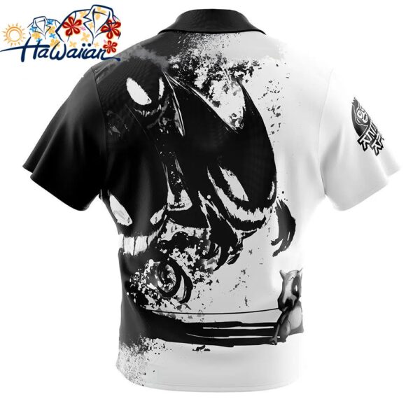 Cubone and the Ghosts Pokemon Button Up Hawaiian Shirt 2 1