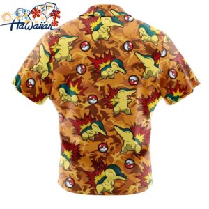 Cyndaquil Pokemon Button Up Hawaiian Shirt 2 1