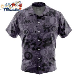 Dark Pokemon Button Up Hawaiian Shirt 1